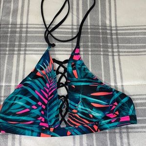 VS Pink Cross Swim Top